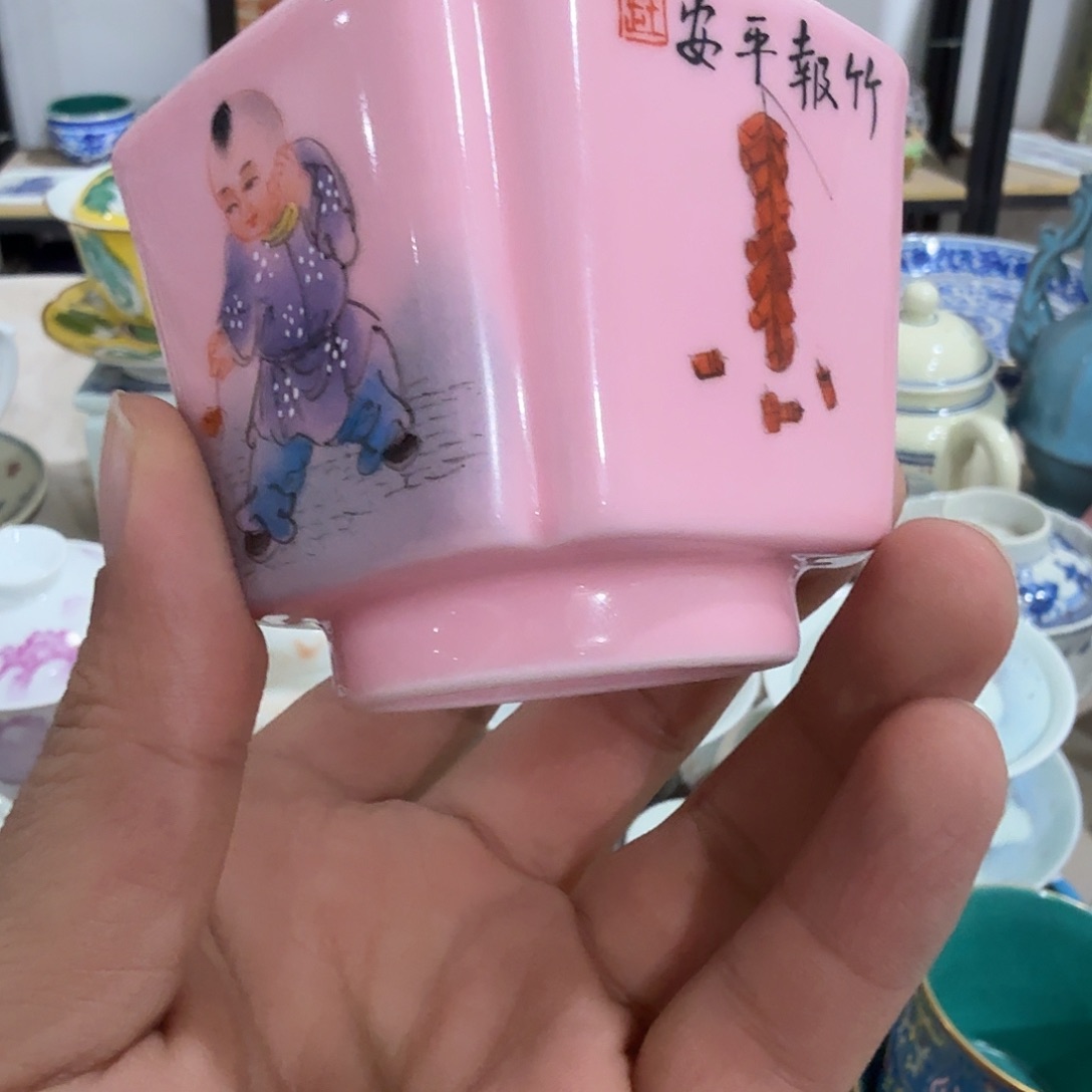 陶其他摆件和摆架两件两幅可小刀