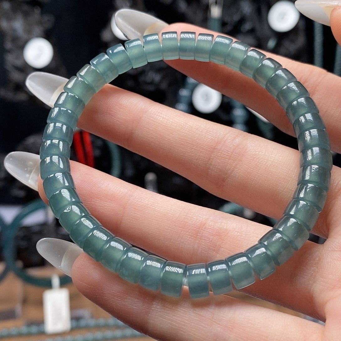 未镶嵌手链翡翠7mm药片手串