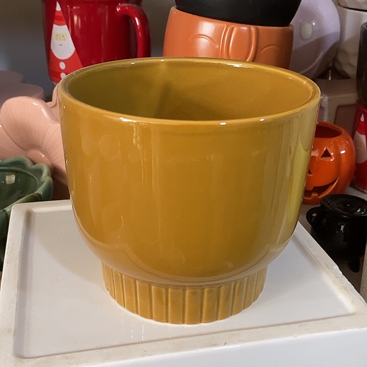 摆件陶陶盆有孔 瑕疵介意勿拍