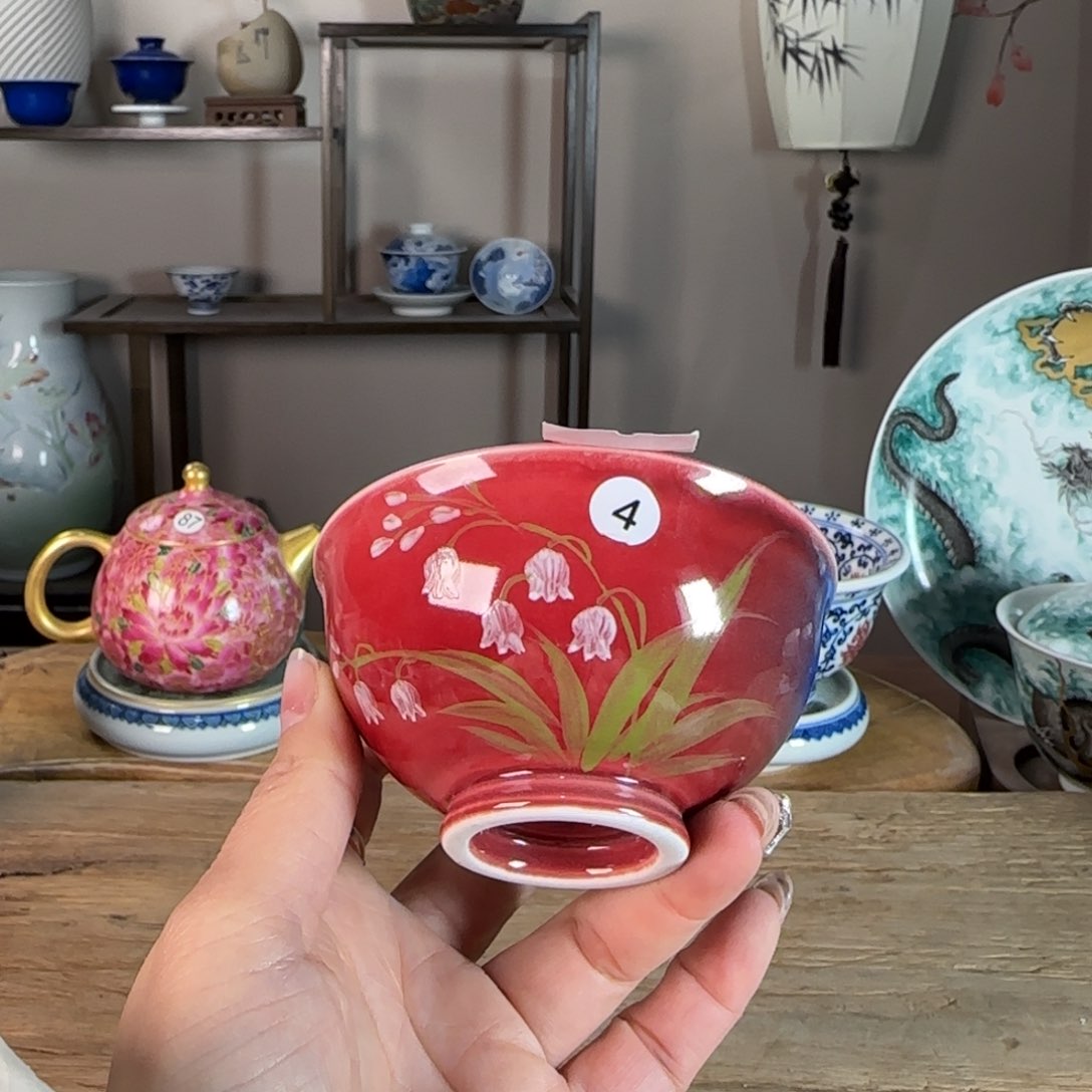 杯景德镇陶瓷柴烧多人