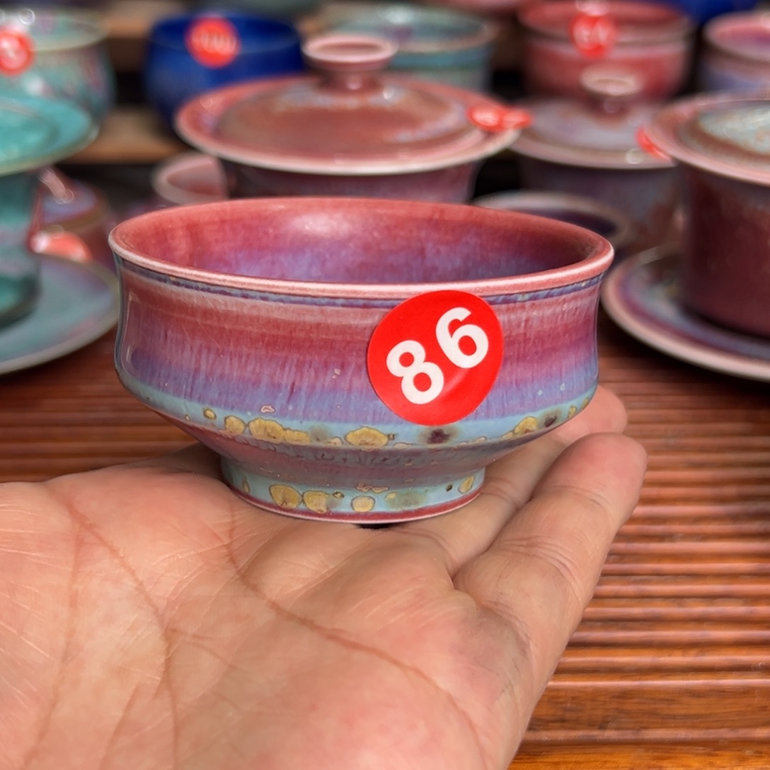 手工制作钧窑茶器