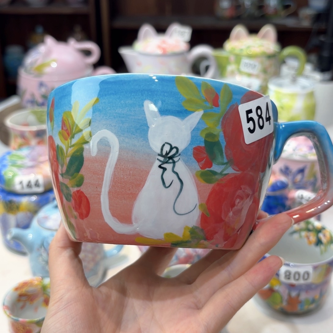 景德镇手绘高温釉下彩陶瓷茶具