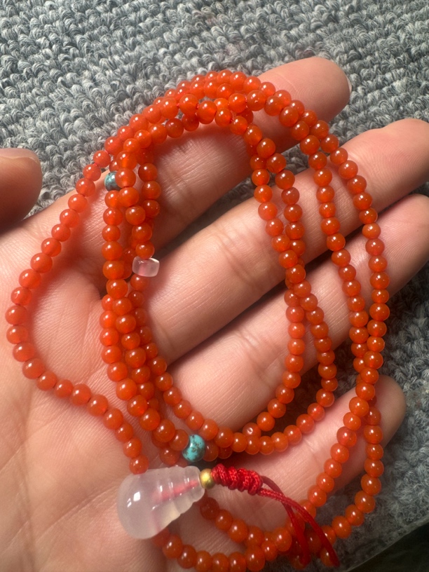 红流苏编织长款毛衣链女挂件