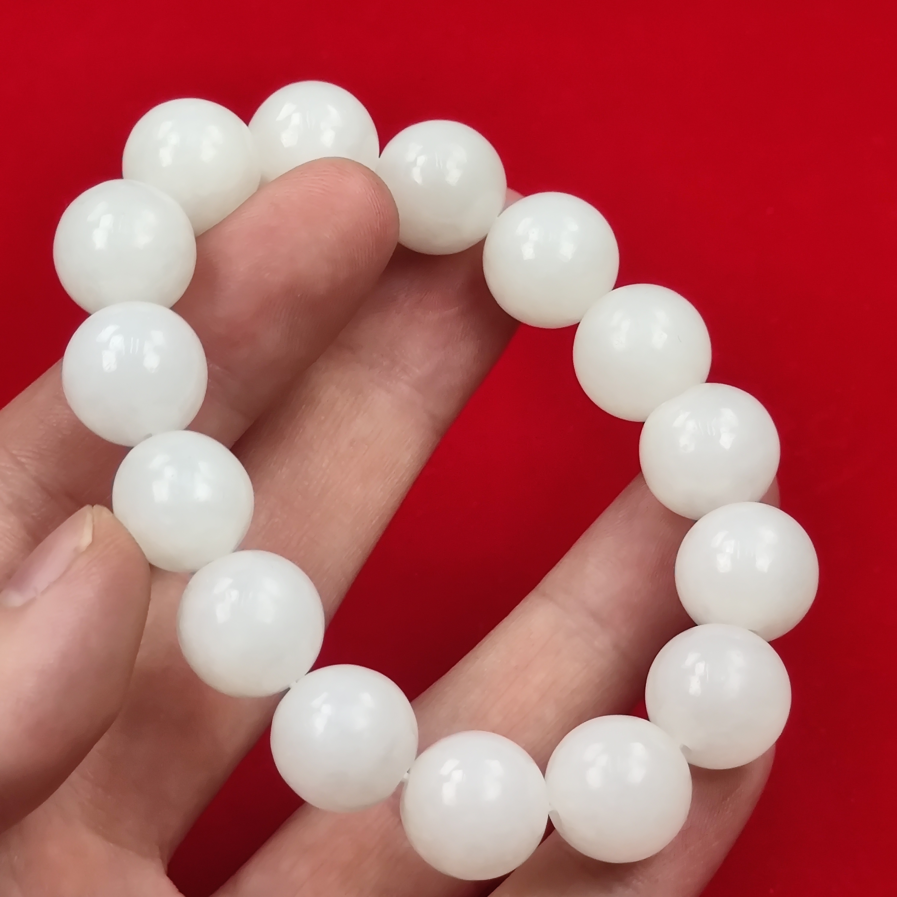 9016 和田玉手串1.4尺寸 多样性随机发货 特色工艺品