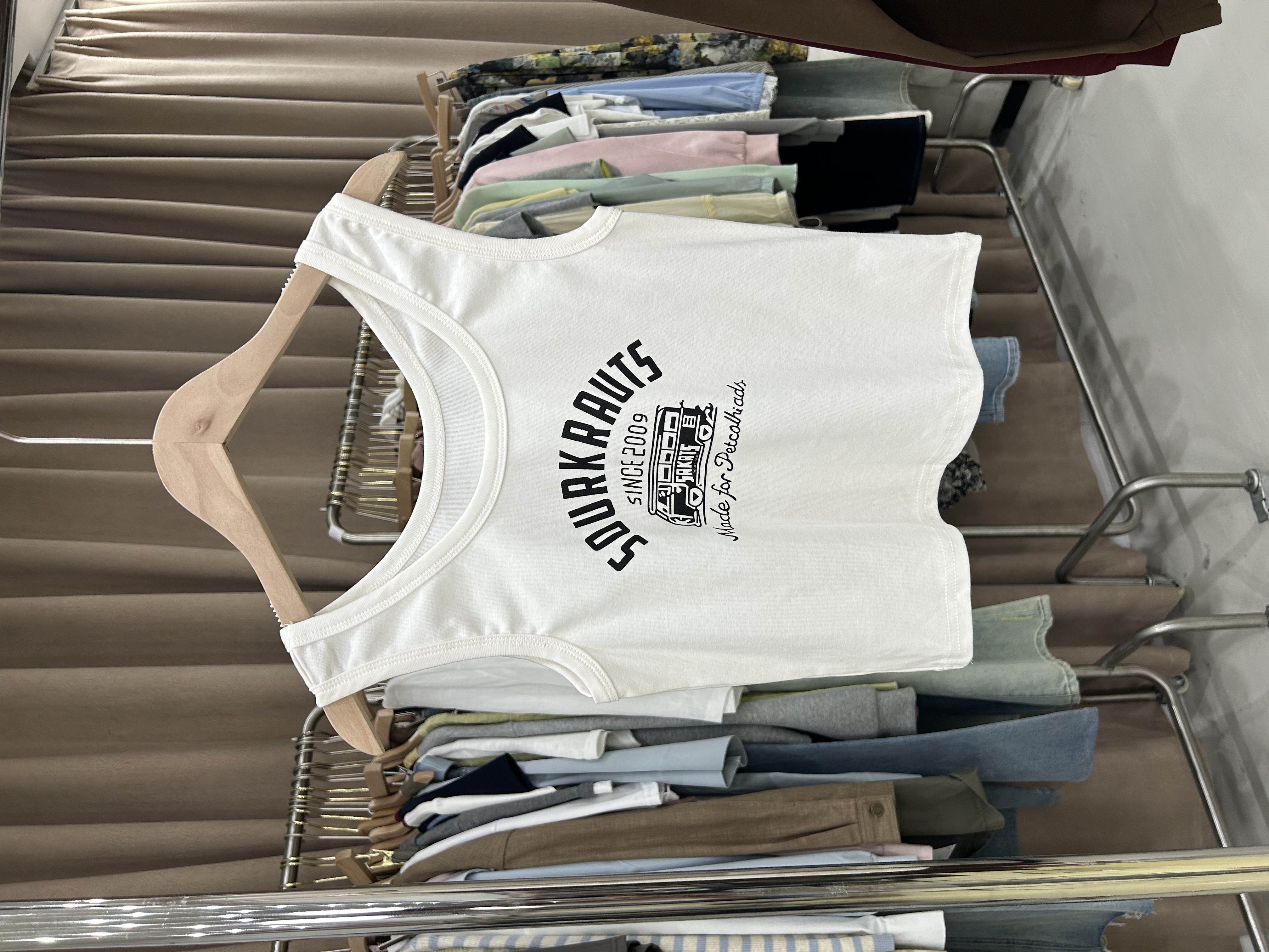 【孤品 no退no换】Q1854纯棉背心外穿螺纹遮副乳吊带内搭无袖上衣