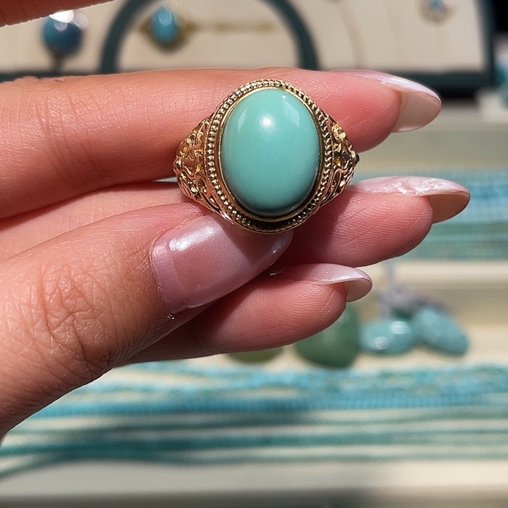 绿松石未镶嵌男戒