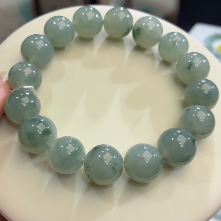 翡翠未镶嵌手链冰胶晴飘卡13.3