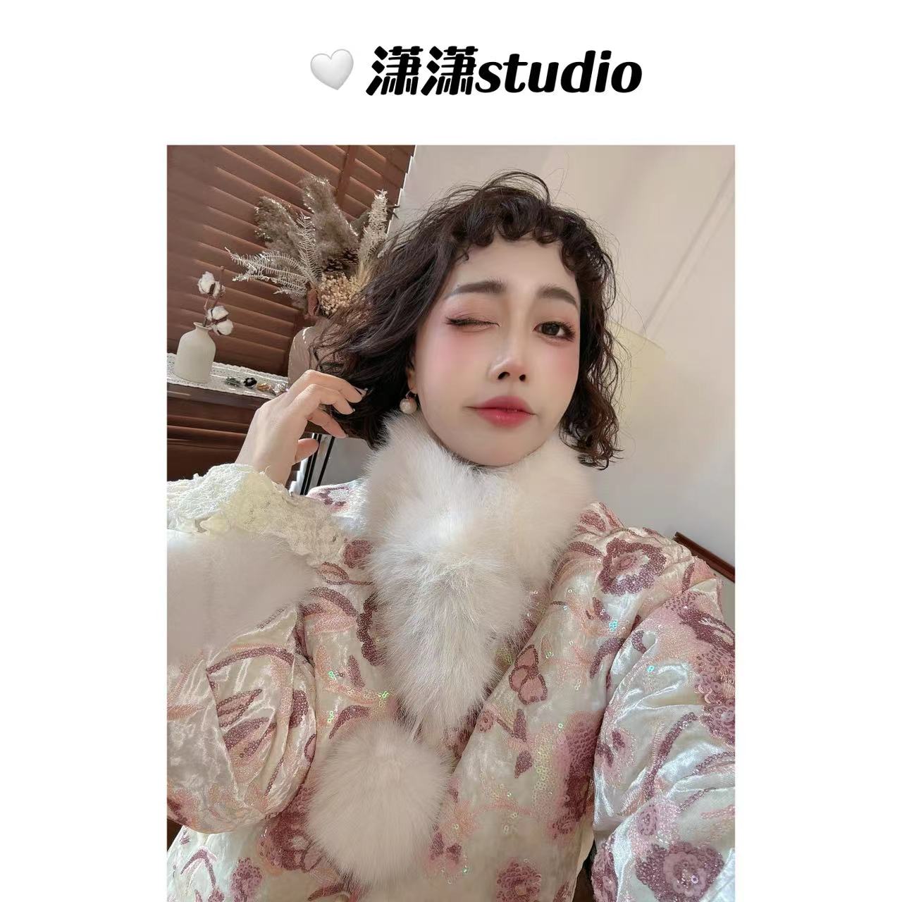 【毛毛围巾】潇潇自制冬季保暖韩系百搭毛毛围巾XW0018