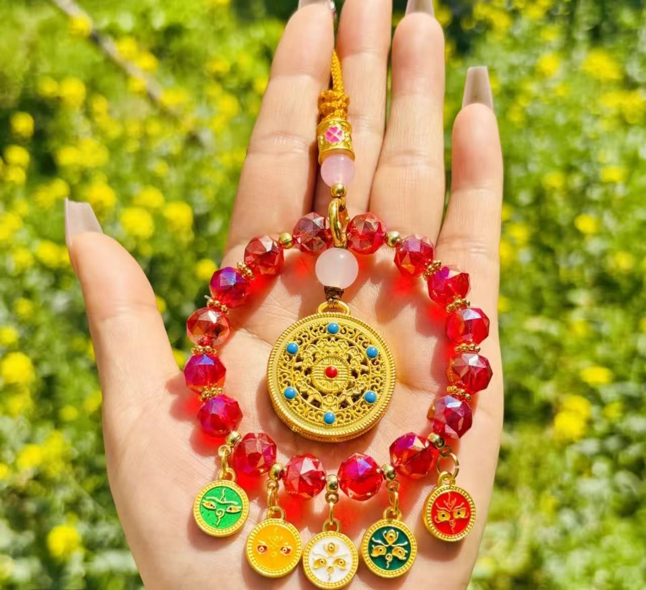 琉璃车挂摆件无礼盒S1688