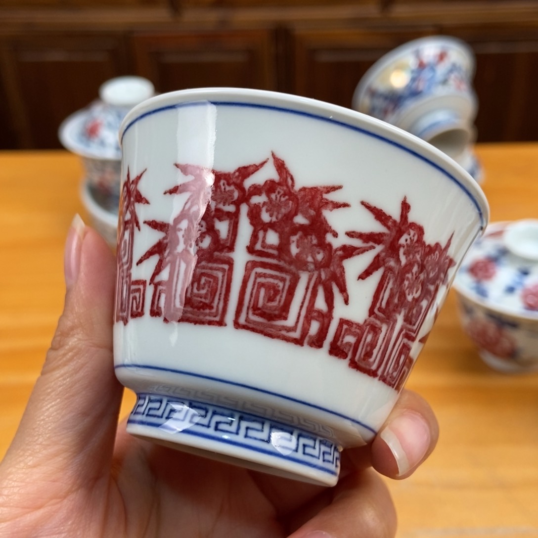 手绘现代茶具非古董