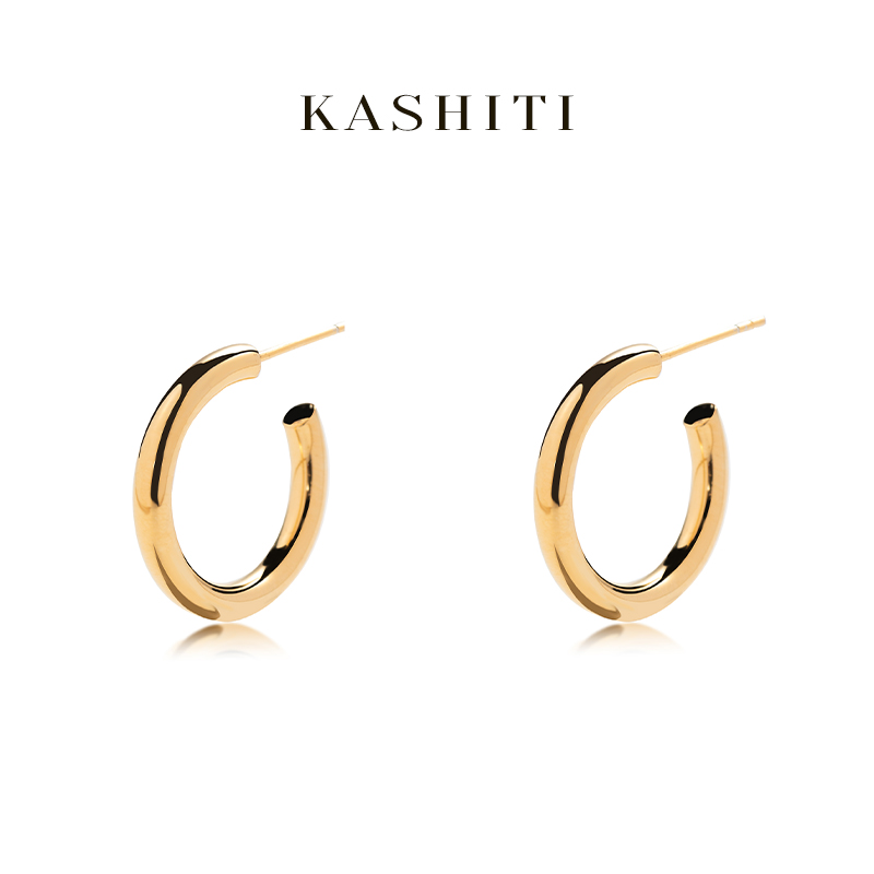 卡诗缇 925银耳饰 欧美双C耳钉法式轻奢小众简约气质百搭耳环