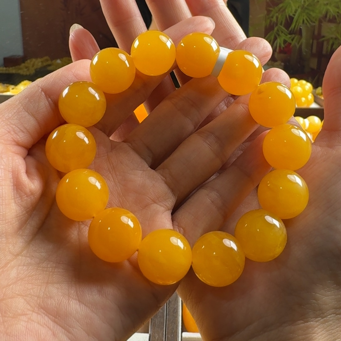 蜜蜡毛衣链未镶嵌