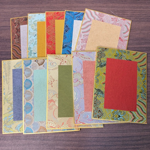 8寸15*20宋锦硬卡全熟到手10张