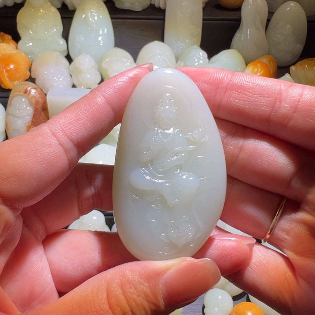 未镶嵌和田玉车挂大*孩