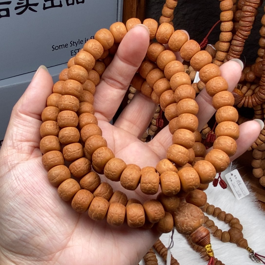 凤眼菩提手串藏式直切非实心12尺108+8颗