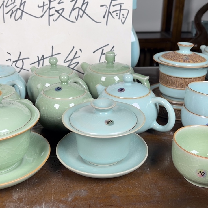 用***798号仿古马蹄盖碗不完美