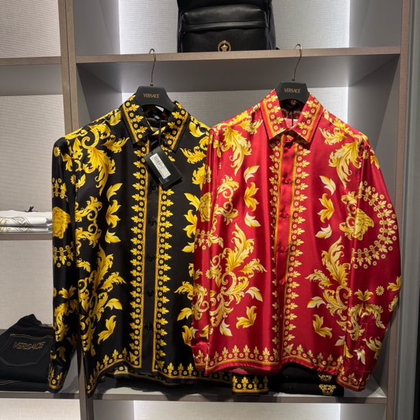 未使用 VERSACE/范思哲 国内现货/特价桑蚕丝男士长袖衬衫