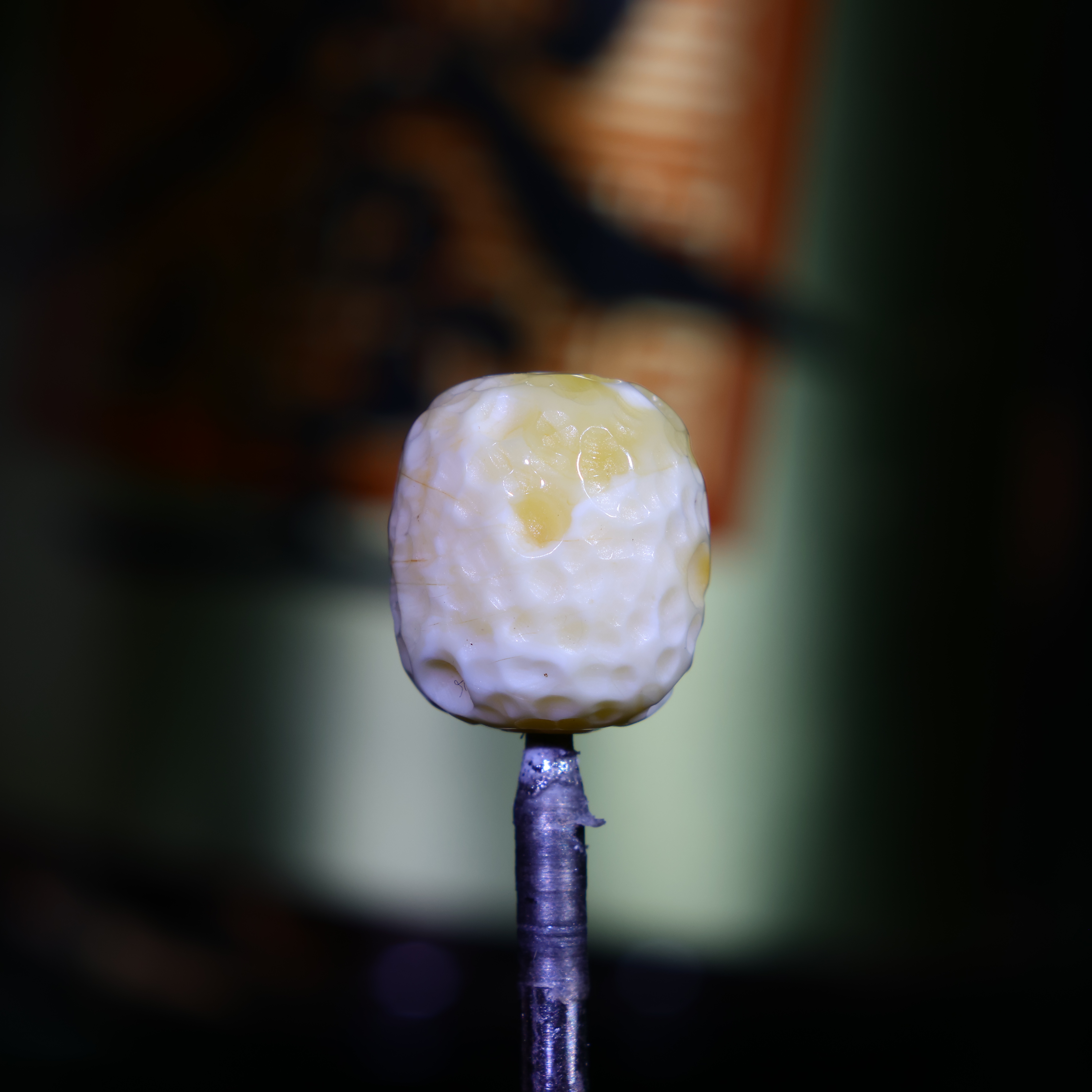 10m蜜蜡锤纹桶珠珠子天然原矿一物一图白蜡配饰10.7*12.1/A142