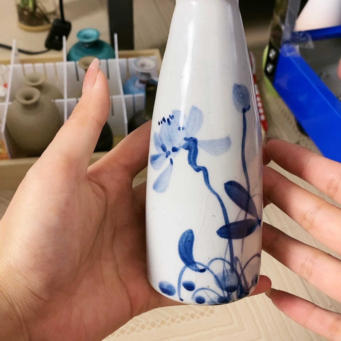 摆件黎*秀景德镇高温陶瓷小花瓶