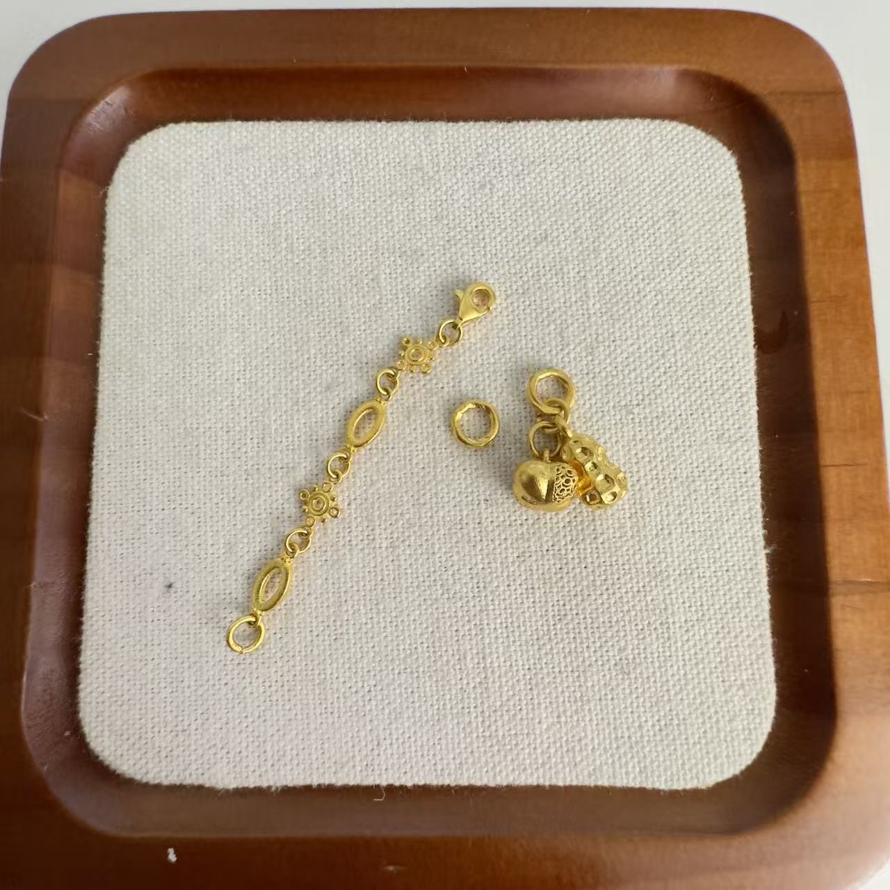 足金999 好事发生半链扣头（来料换款）