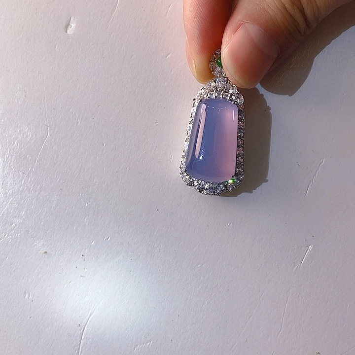 玛瑙/玉髓吊坠(不含链)银S925镶嵌