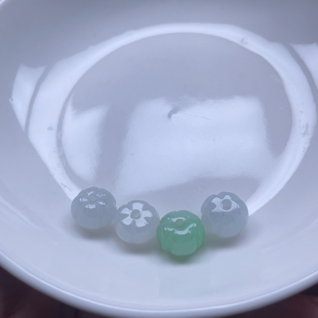 翡翠未镶嵌颈饰南瓜珠卡9