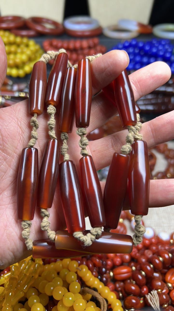 玛瑙项链 14颗 卡12 长49