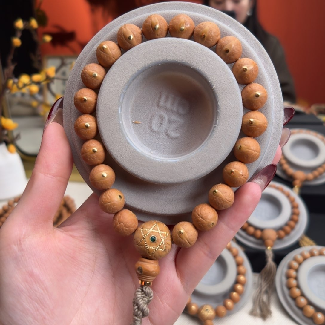 凤眼菩提手串小*头11.5mm铁籽单圈铜钉24年新籽