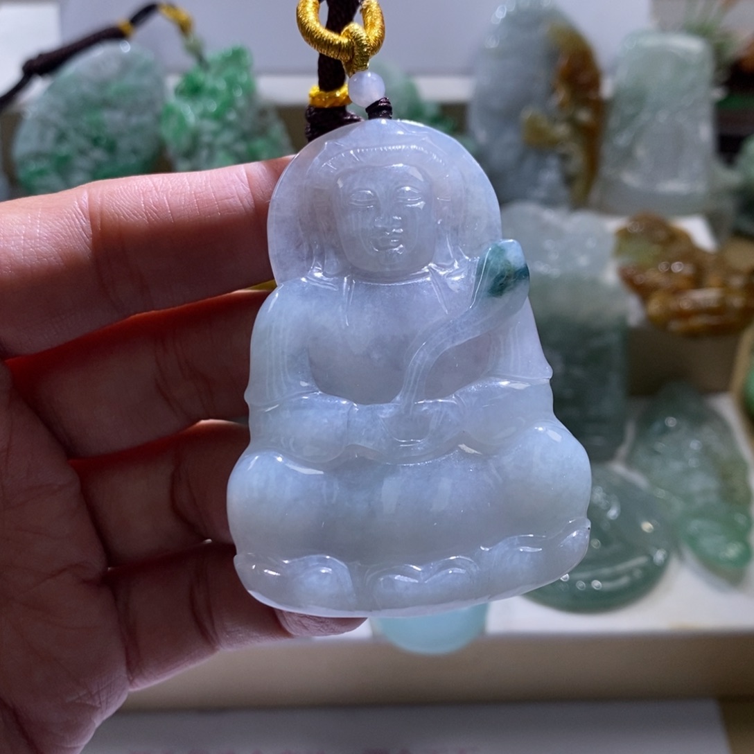 【闪购商品】翡翠颈饰未镶嵌观音
