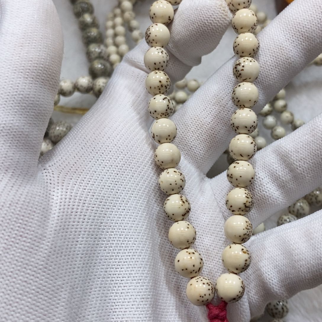 星月菩提手串骨瓷白8圆