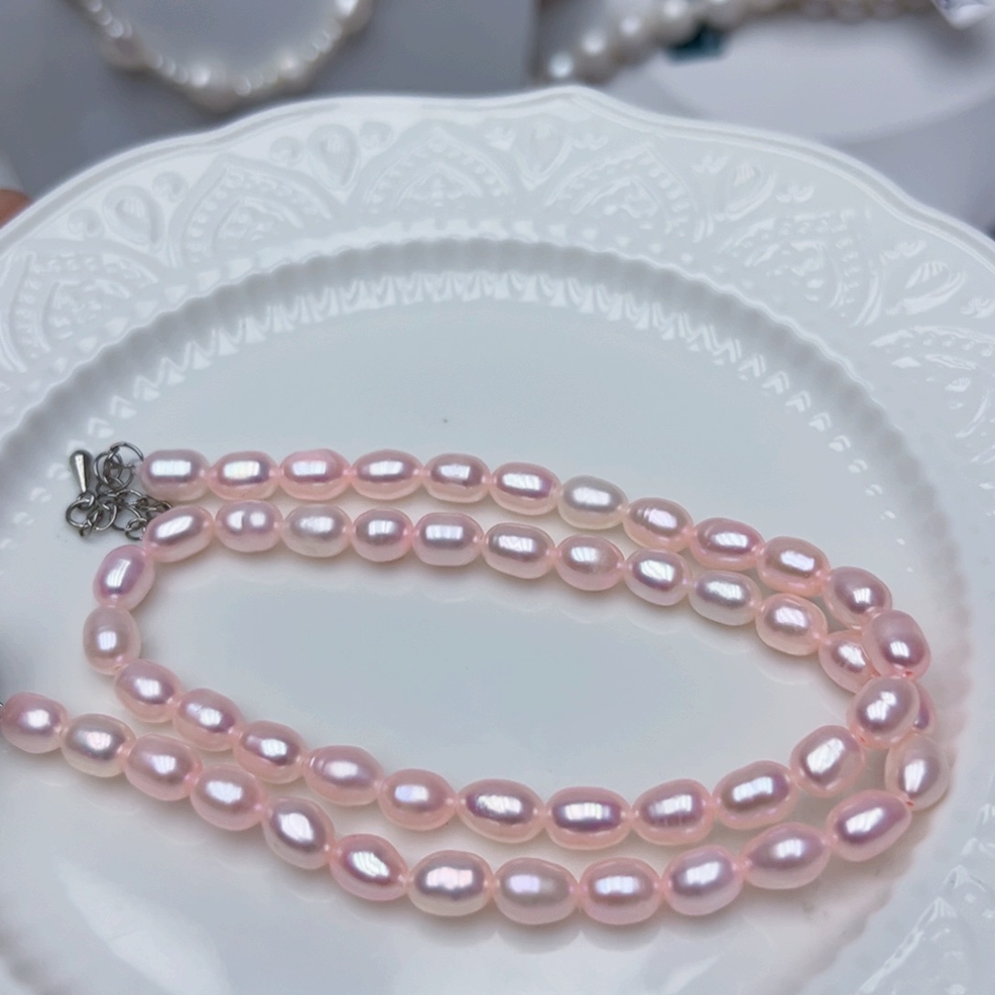 淡水珍珠颈饰银S925镶嵌