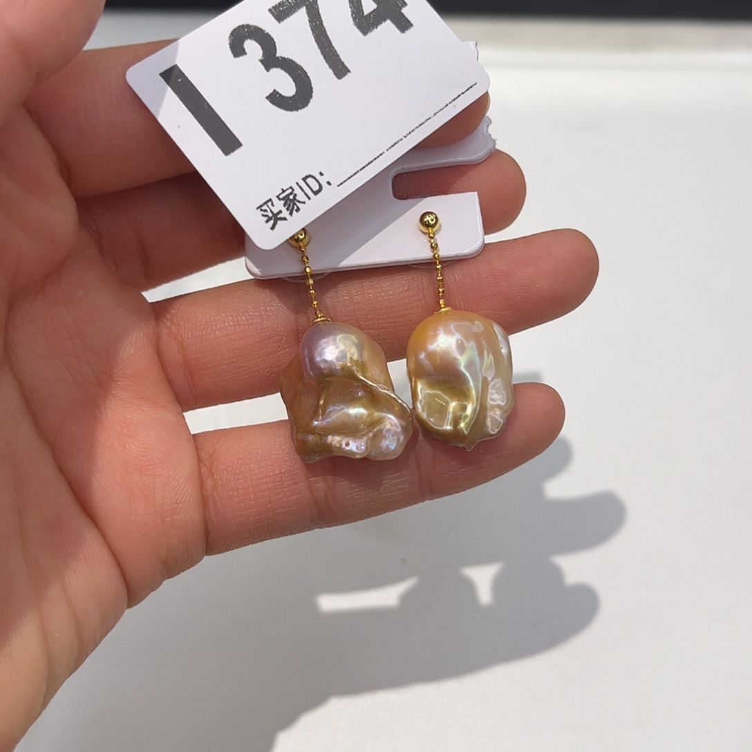 淡水珍珠银S925镶嵌耳饰