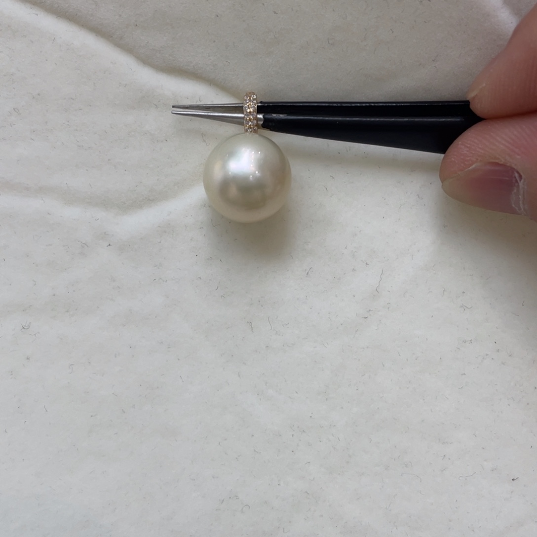 吊坠(不含链)海水珍珠18K金镶嵌