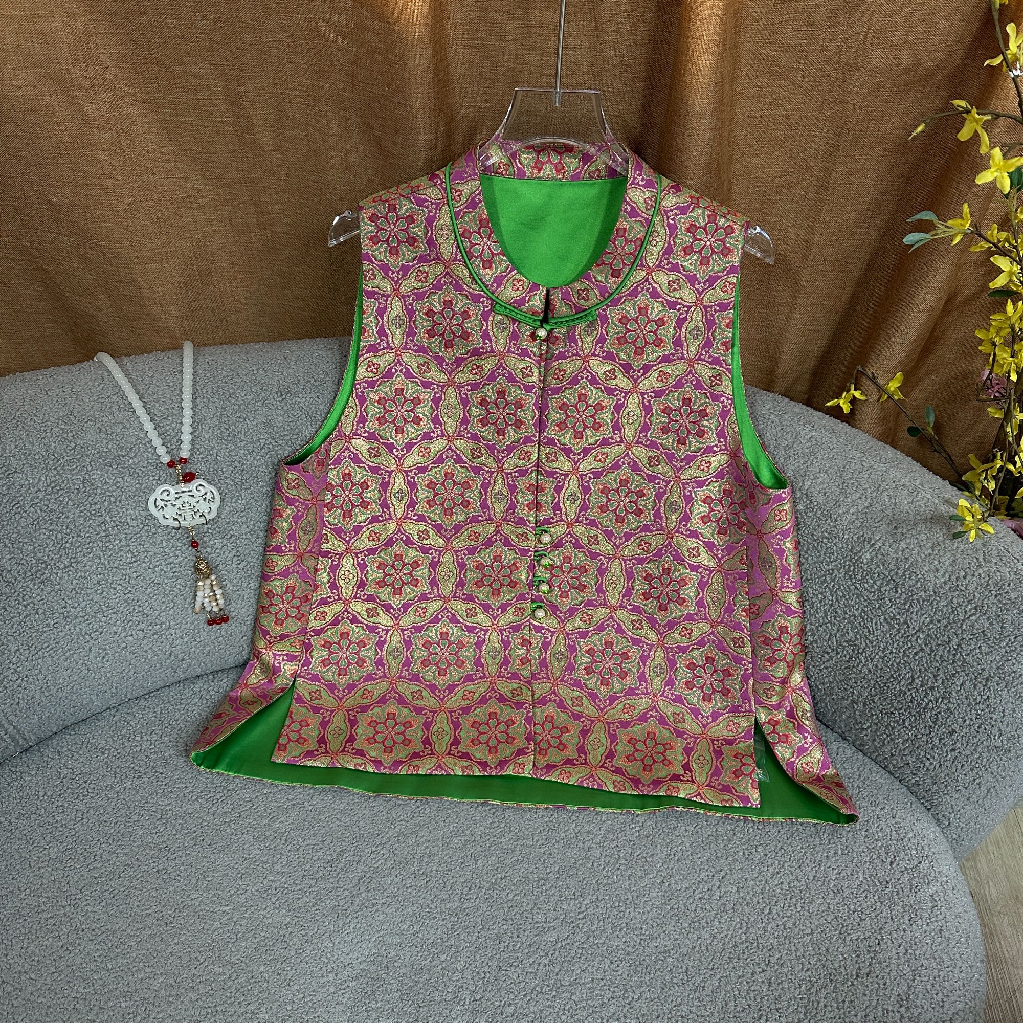 【SHANGLIU】新中式国风定制高级时尚百搭马甲新款HF-870088（803）