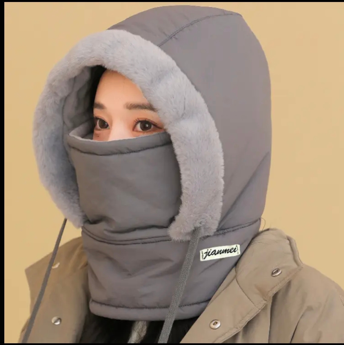 冬季保暖雷锋帽子加绒加厚防寒面罩户外一体防风骑行其他个户工具