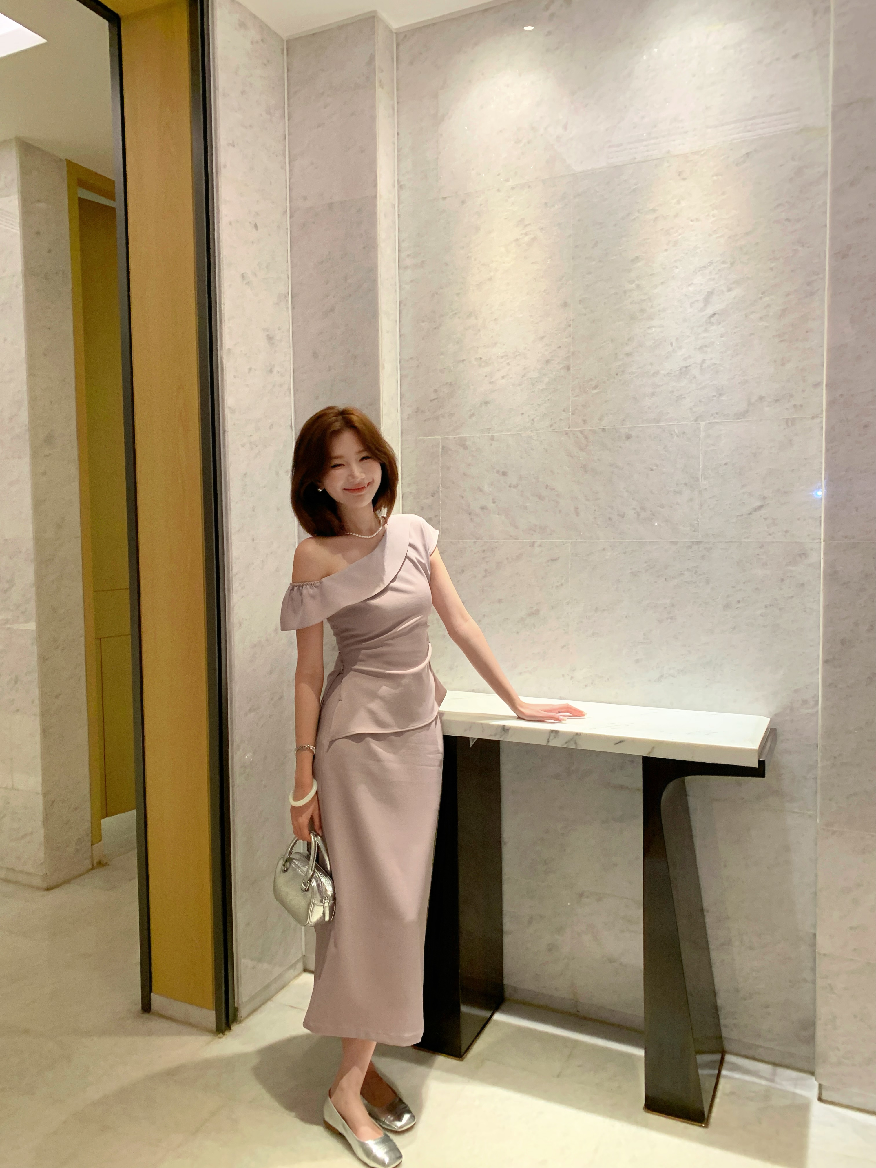 【芝士Cheese】元气套组 夏季斜领设计飞飞袖上衣+松紧腰半裙套装