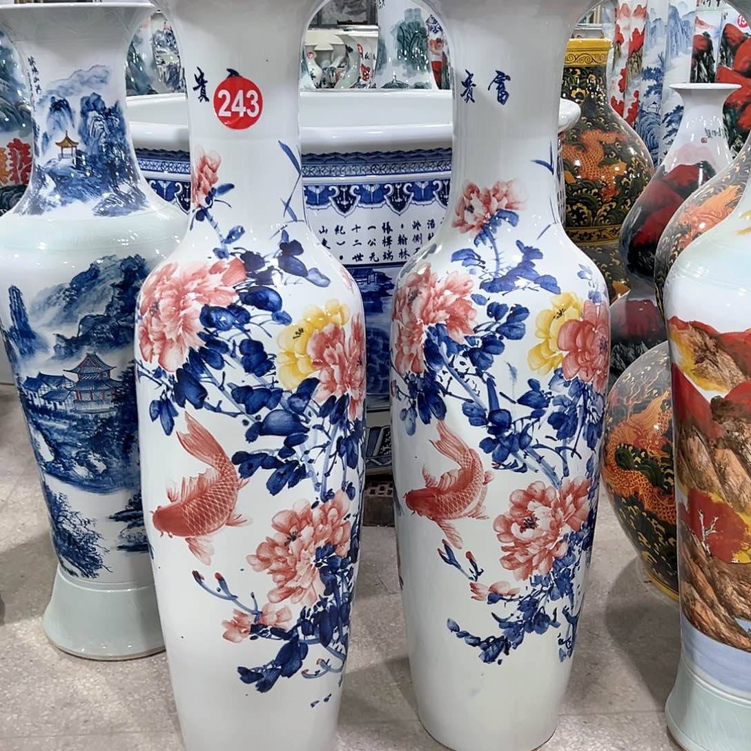 瓶虹****护景德镇陶瓷1.2米高度一对