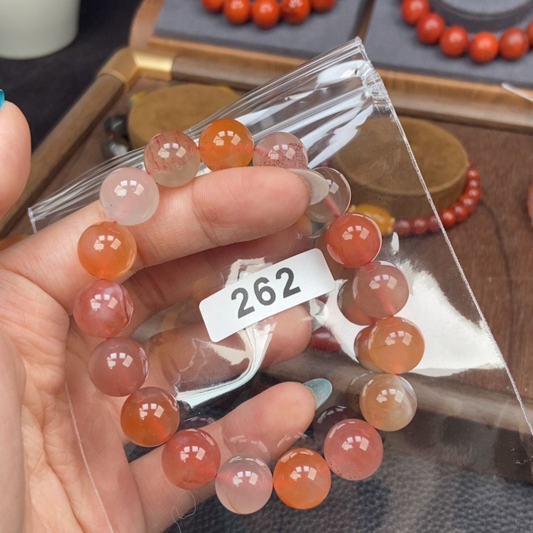 南红玛瑙未镶嵌手链卡11.7