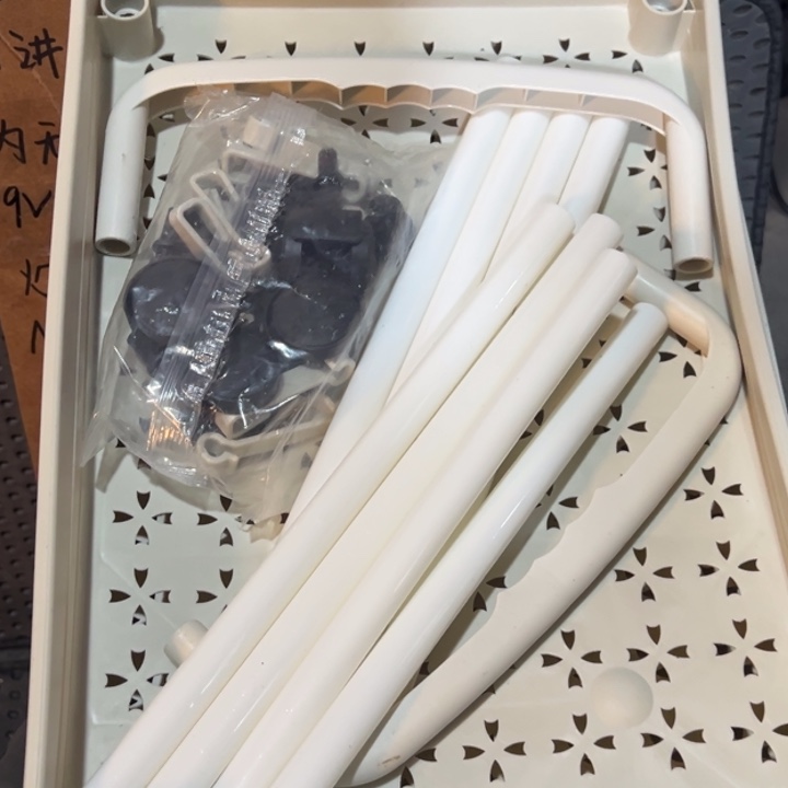 微瑕三层置物架奶白色