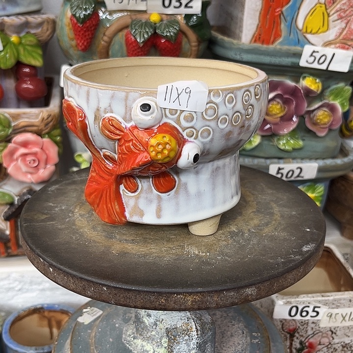 粗陶材质多肉花盆