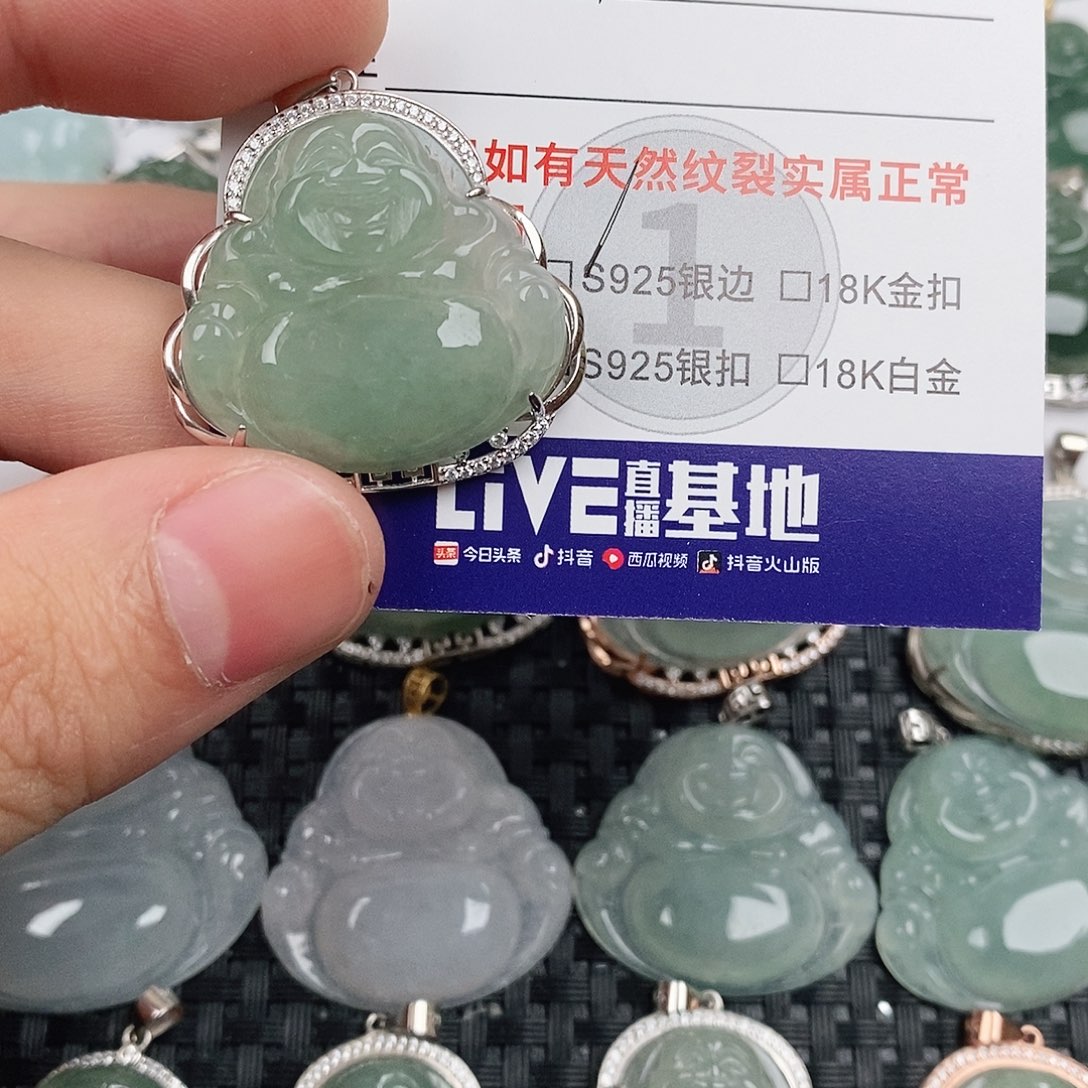 翡翠银S925镶嵌颈饰