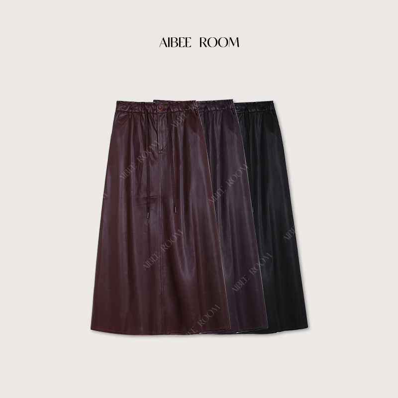 ABIEE ROOM 柔缎抽绳垂感半裙 A925Z19912