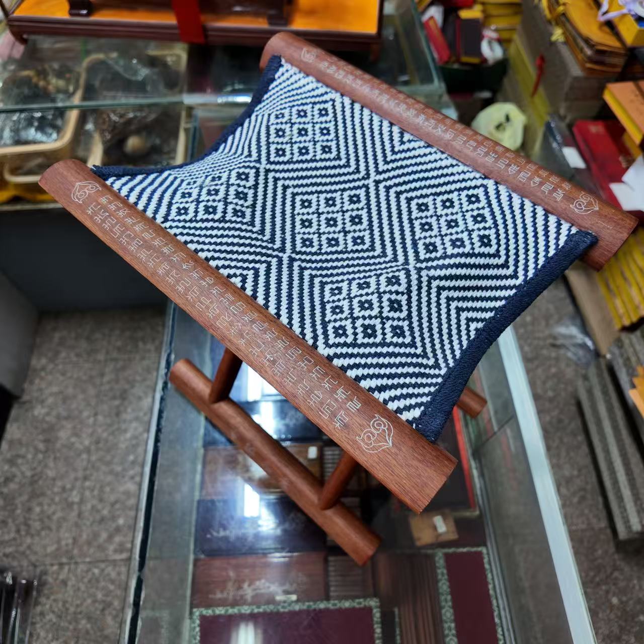 复古古典新中式折叠凳手工