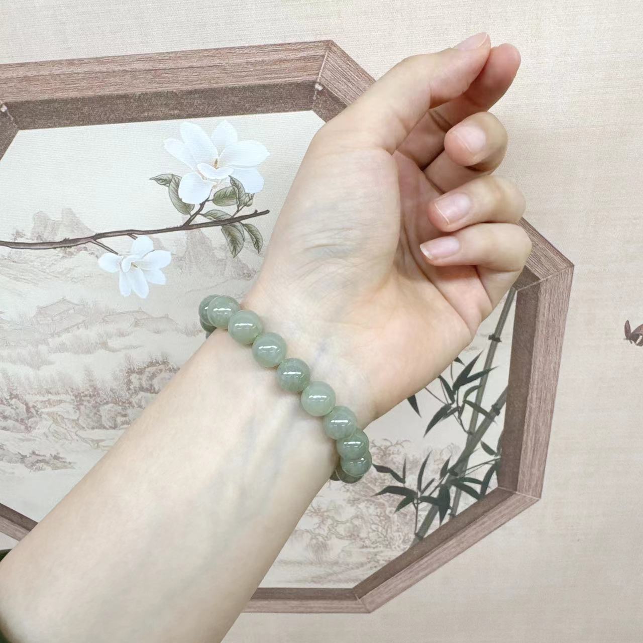 天然和田玉手串卡10mm