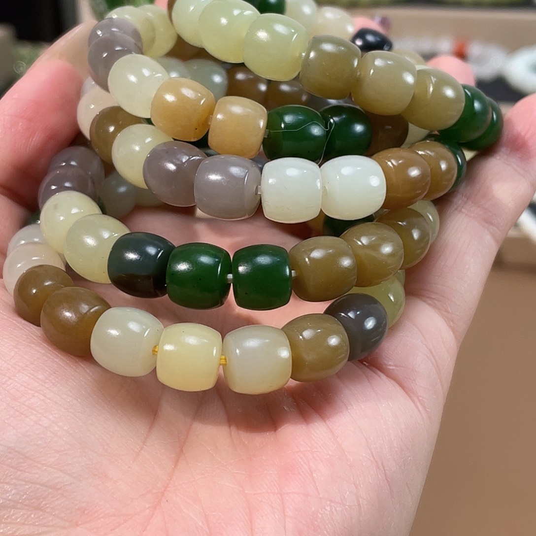 和田玉手链未镶嵌多样性发其一 