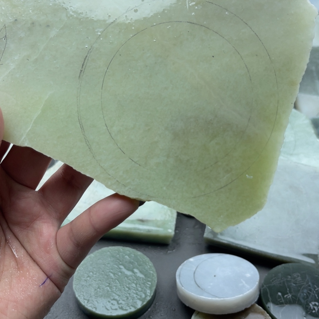 花***和田玉未镶嵌手镯定制手镯