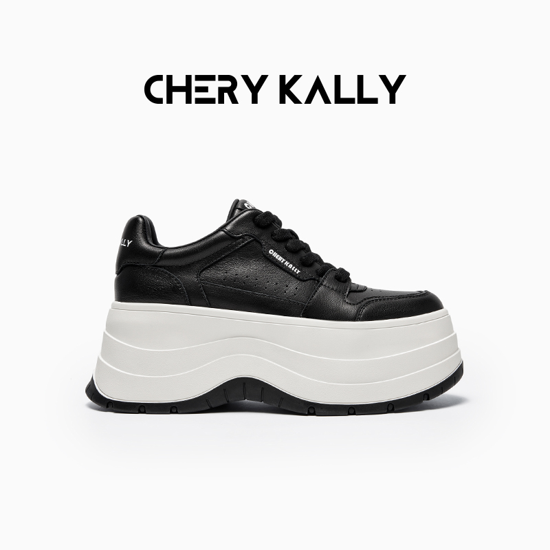 CHERY KALLY时尚休闲女鞋经典百搭小众鞋子厚底系带板鞋963XB5662