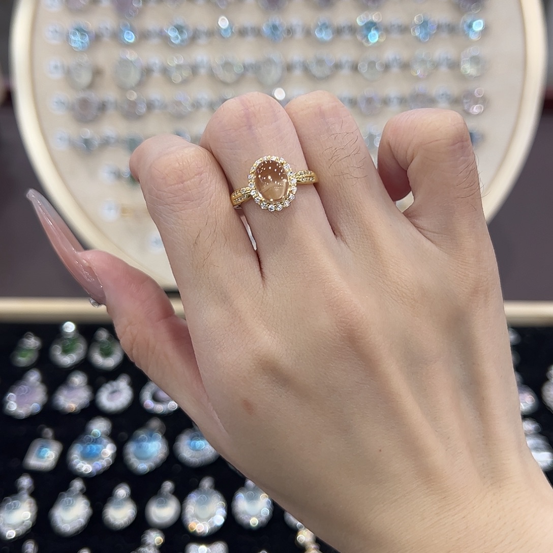 银S925镶嵌黄晶戒指