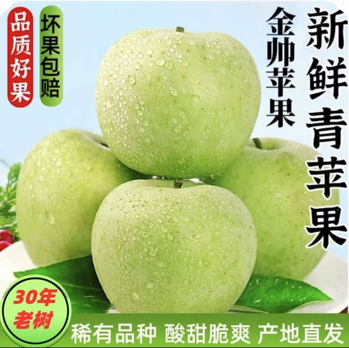 沂蒙山头茬现摘金帅青苹果当季应季水果酸甜脆爽可口