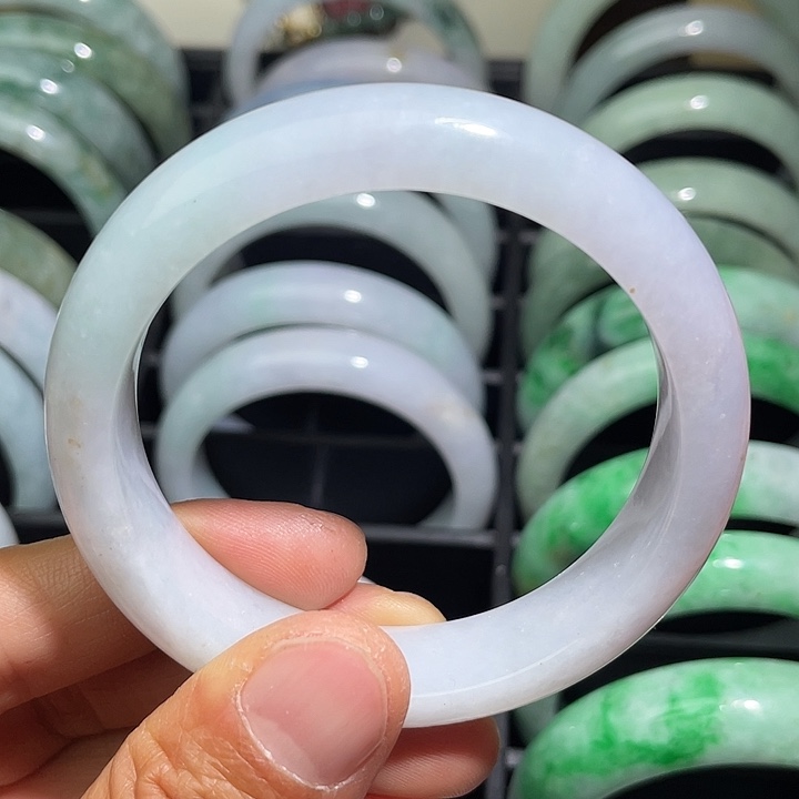 定制翡翠未镶嵌缅甸天然翡翠A货口径54.8